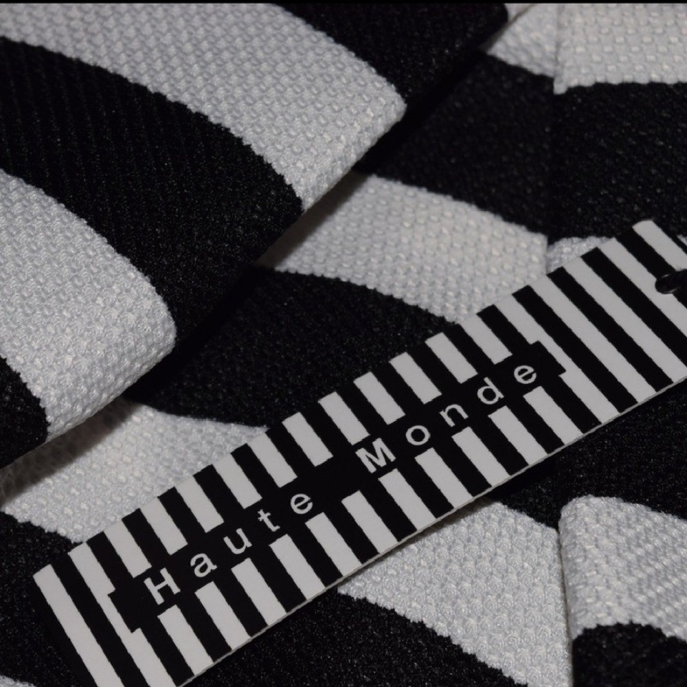 Black and White Striped Skirt - Picture 4 of 4